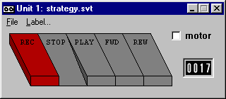 screenshot of tape virtual interface with motor control
