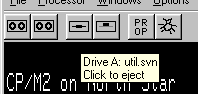 screenshot of tooltip indicating an occupied disk drive