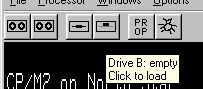 screenshot of tooltip indicating an empty disk drive